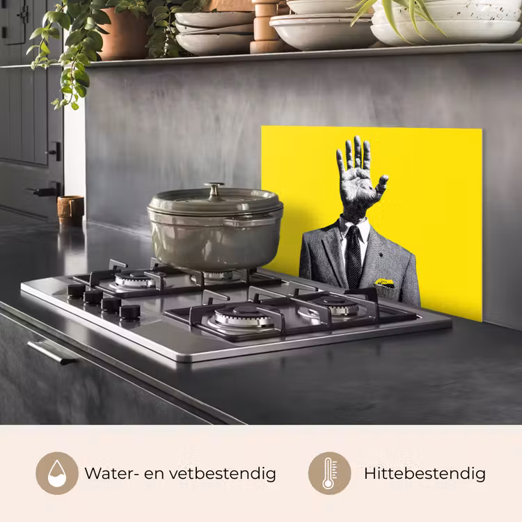 Pak - Hand - Geel keuken achterwand spatscherm klein -usp_NL