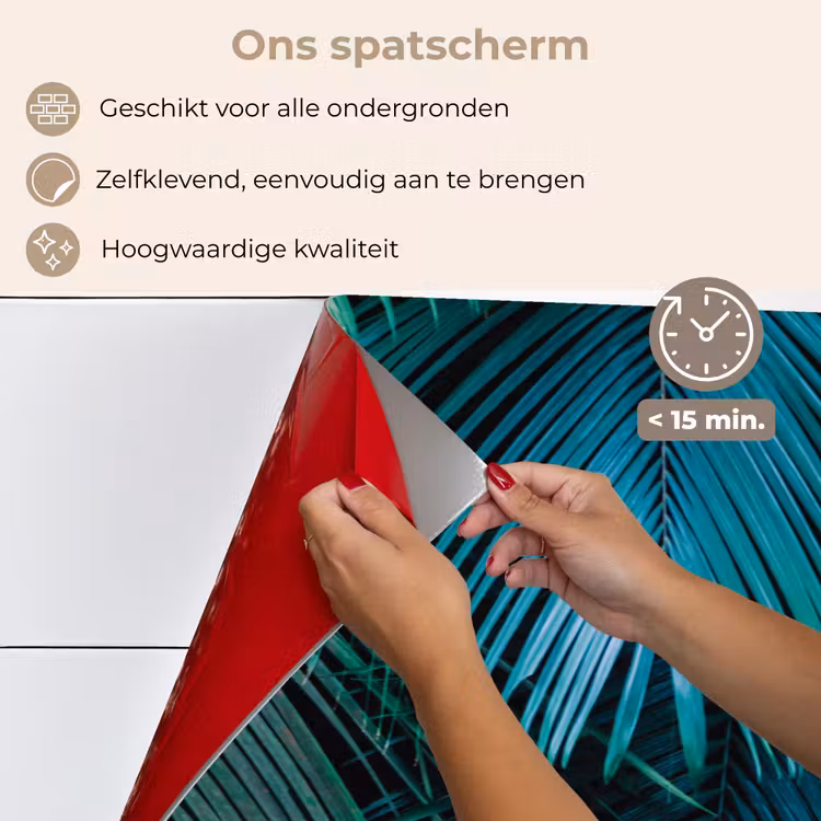 Palmblad - Tropisch - Natuur - Jungle keuken achterwand spatscherm klein -spatscherm_NL