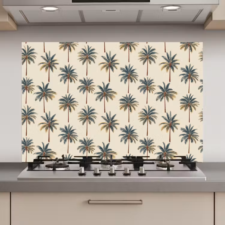 Palmbomen - Tropisch - Groen keuken achterwand spatscherm klein 900 -3d_website