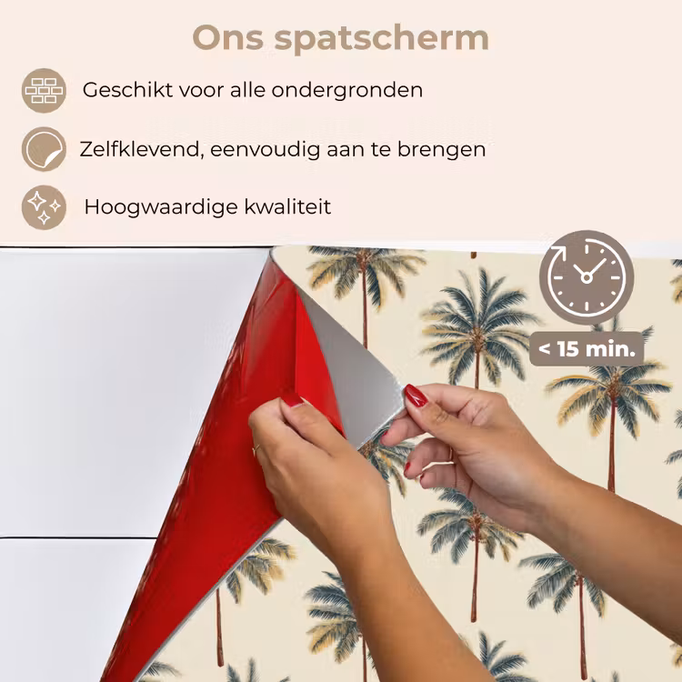 Palmbomen - Tropisch - Groen keuken achterwand spatscherm klein 900 -spatscherm_NL