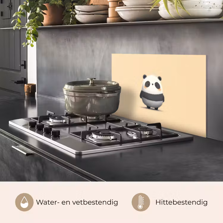 Panda - Beige - Minimalistisch keuken achterwand spatscherm klein -usp_NL