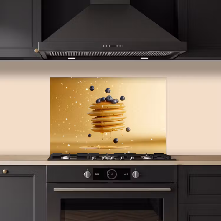 Pannenkoeken - Eten - Honing - Geel keuken achterwand spatscherm klein -sfeer1