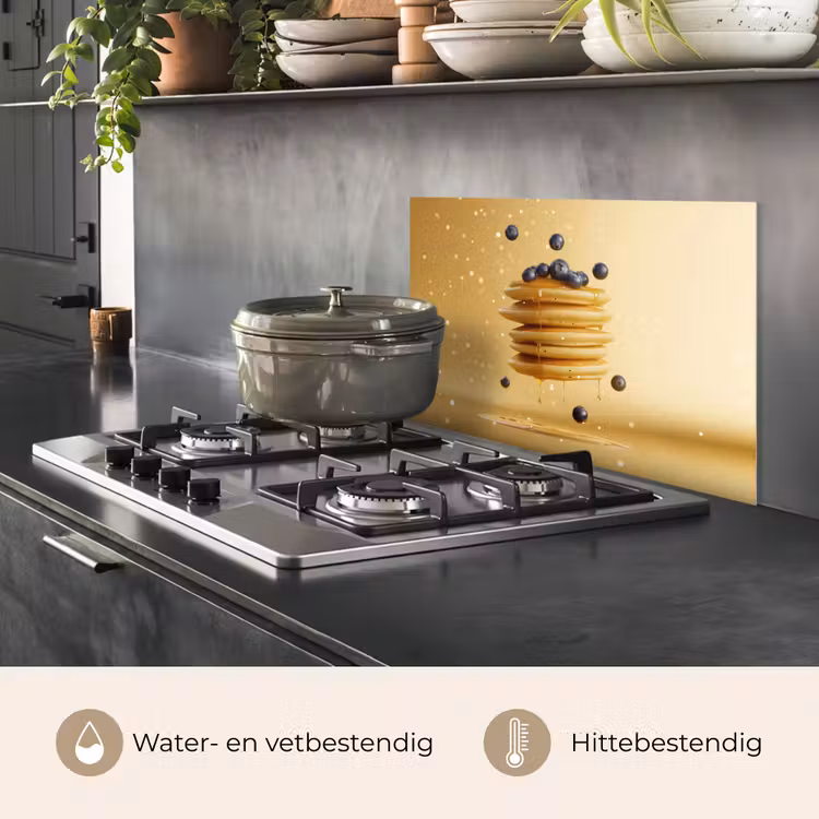 Pannenkoeken - Eten - Honing - Geel keuken achterwand spatscherm klein -usp_NL