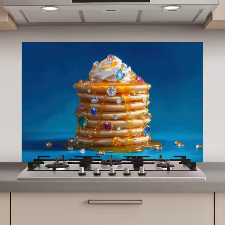 Pannenkoeken - Steentjes - Glitter - Slagroom keuken achterwand spatscherm klein -3d_website