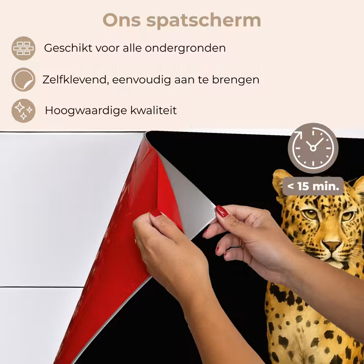 Panter - Realistisch - Bruin keuken achterwand spatscherm klein -spatscherm_NL