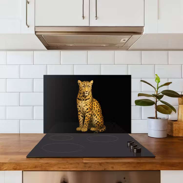 Panter - Realistisch - Bruin keuken achterwand spatscherm klein -sfeer2