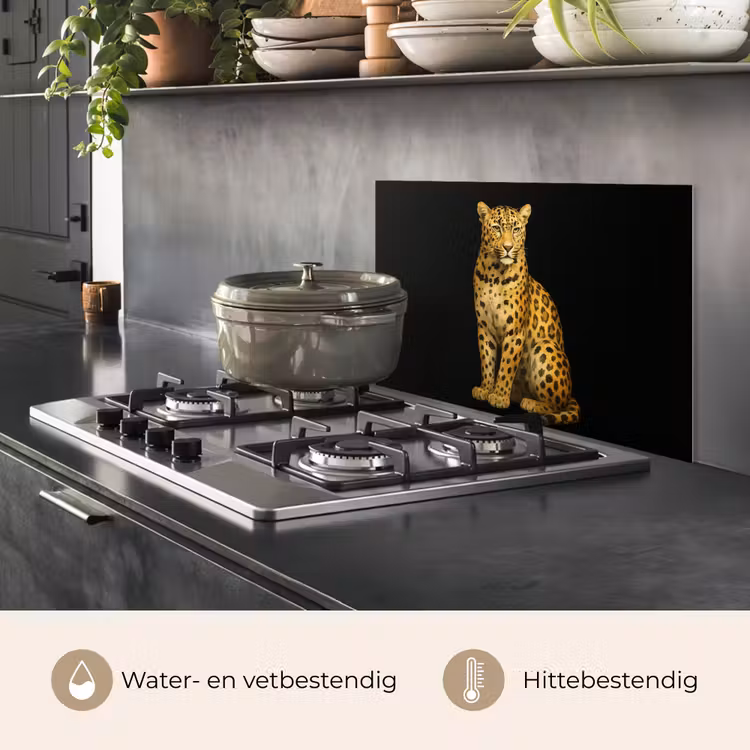 Panter - Realistisch - Bruin keuken achterwand spatscherm klein -usp_NL