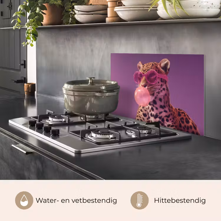 Panter - Zonnebril - Kauwgombel - Roze keuken achterwand spatscherm klein -usp_NL