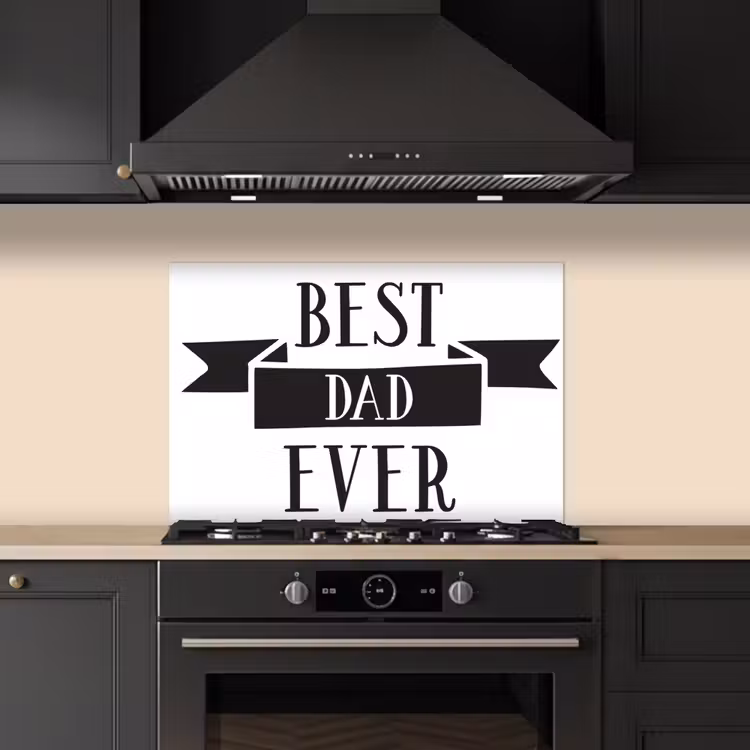 Papa - Quote - Beste papa keuken achterwand spatscherm klein -sfeer1