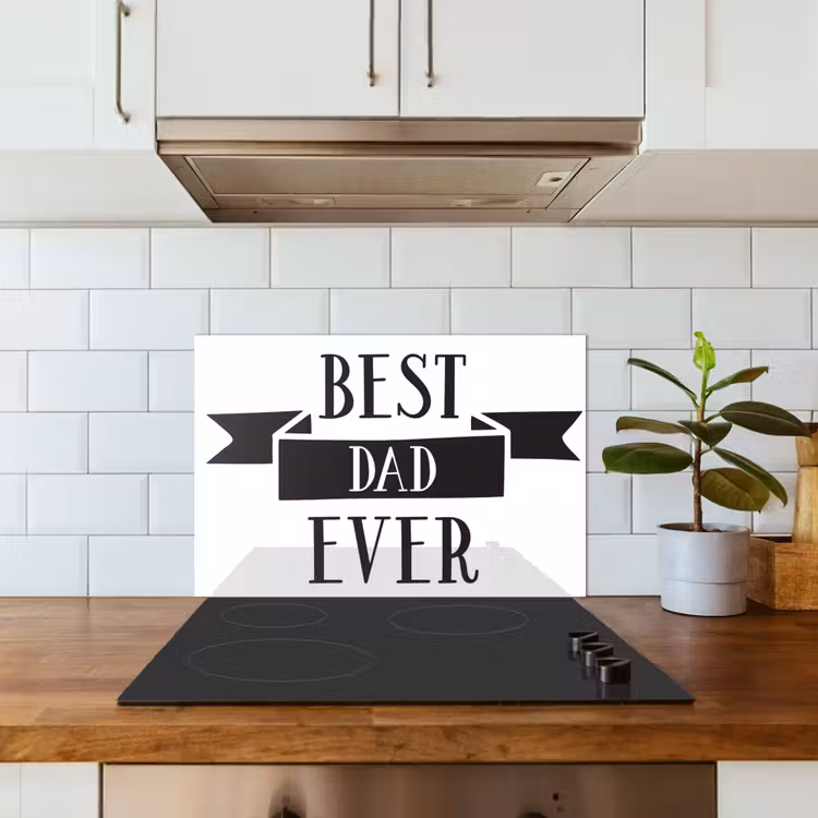 Papa - Quote - Beste papa keuken achterwand spatscherm klein -sfeer2