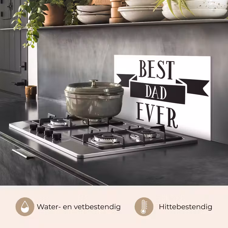 Papa - Quote - Beste papa keuken achterwand spatscherm klein -usp_NL