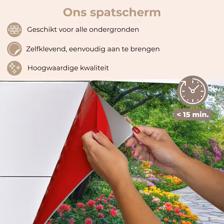 Park - Bloemen - Tuin keuken achterwand spatscherm klein -spatscherm_NL