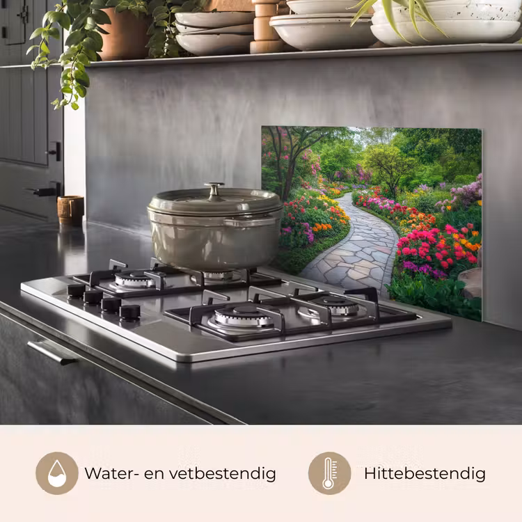 Park - Bloemen - Tuin keuken achterwand spatscherm klein -usp_NL