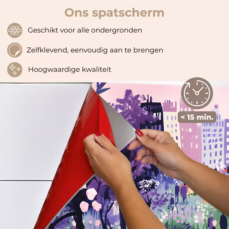 Park - Bomen - Bloemen - Gebouwen keuken achterwand spatscherm klein -spatscherm_NL