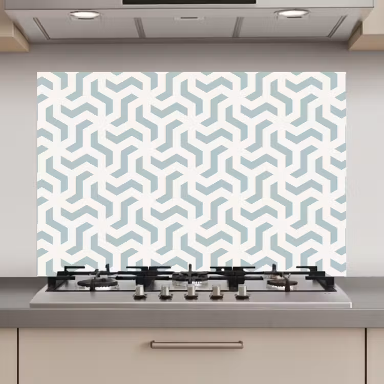 Patronen - Abstract - Groen - Geometrie keuken achterwand spatscherm klein 900 -3d_website