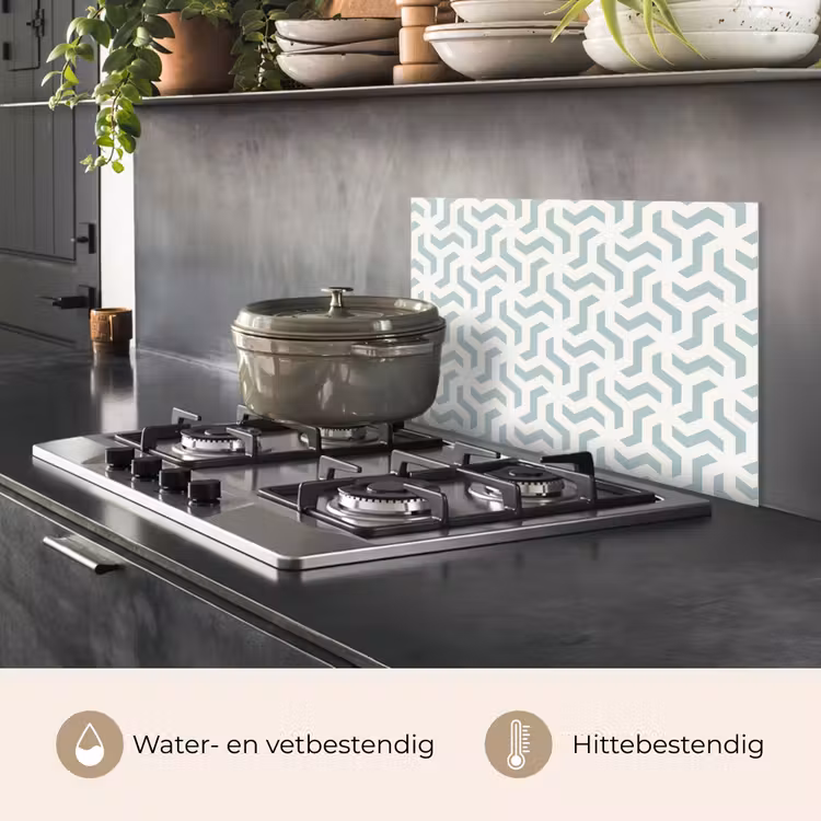 Patronen - Abstract - Groen - Geometrie keuken achterwand spatscherm klein 900 -usp_NL