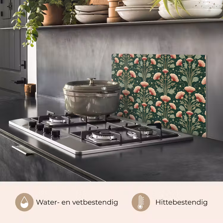 Patroon - Botanisch - Kleurrijk keuken achterwand spatscherm klein 900 -usp_NL