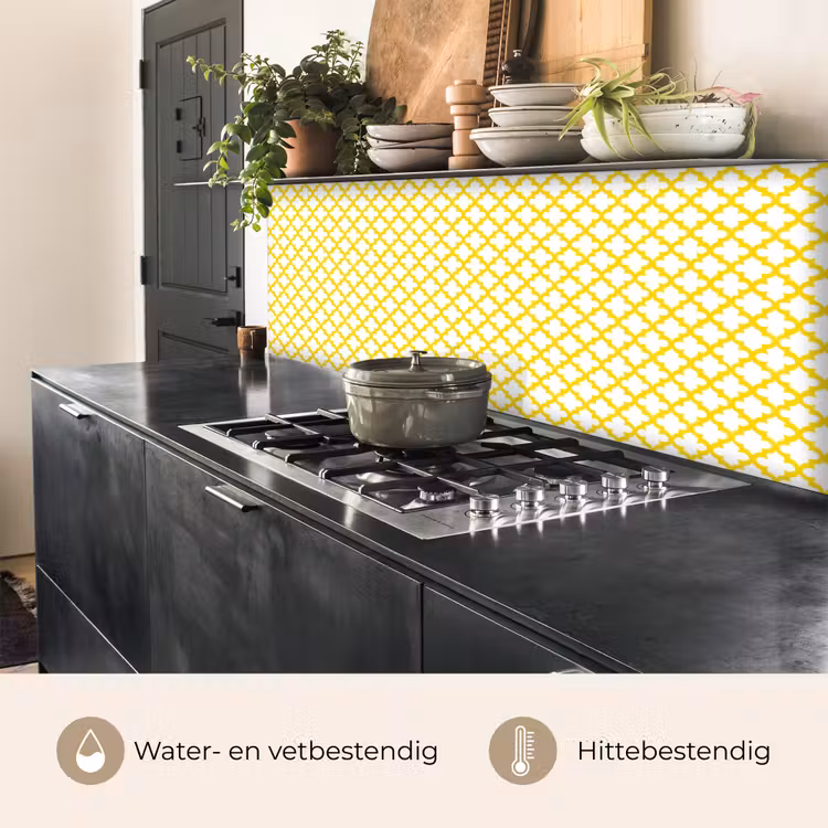 Patroon - Geometrisch - Klassiek - Geel keuken achterwand 2 middel 871 -usp_NL