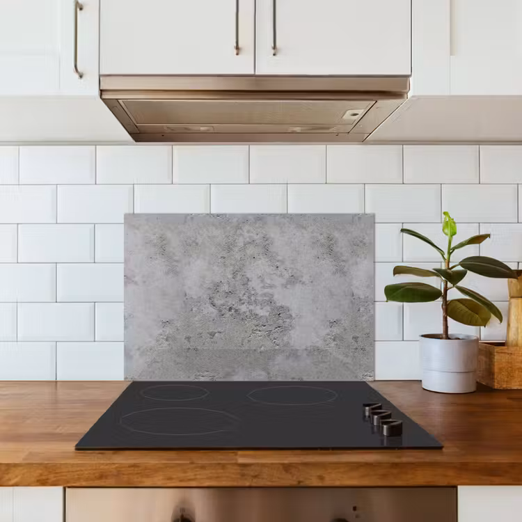 Patroon - Grijs - Oud - Beton keuken achterwand spatscherm klein 900 -sfeer2