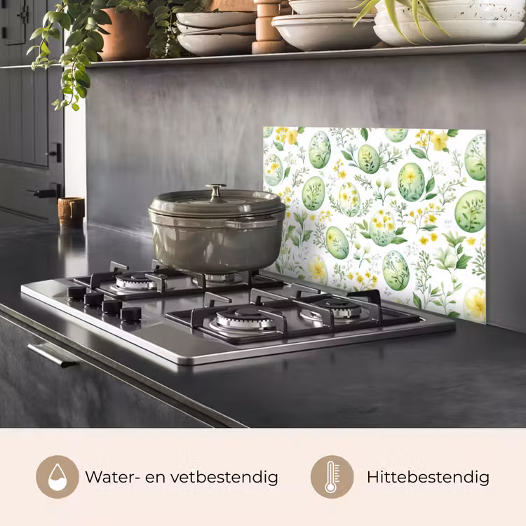 Patroon - Groen - Eieren keuken achterwand spatscherm klein -usp_NL