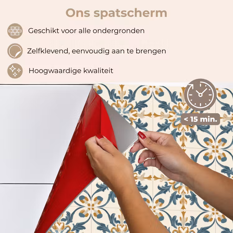 Patroon - Klassiek - Kleurrijk keuken achterwand spatscherm klein 900 -spatscherm_NL