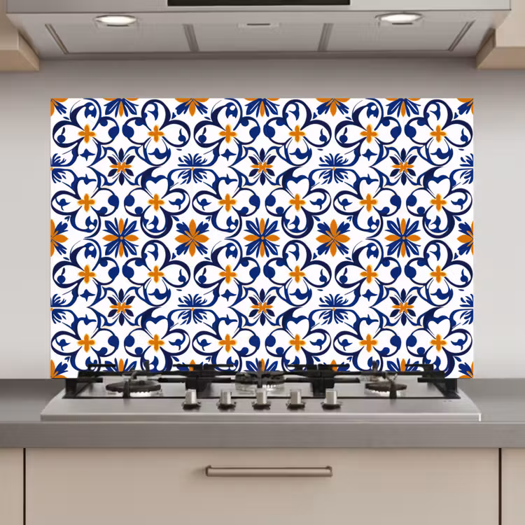 Patroon - Modern - Kleurrijk keuken achterwand spatscherm klein 900 -3d_website