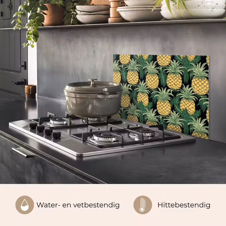 Patroon - Tropisch - Ananas - Illustratie keuken achterwand spatscherm klein 900 -usp_NL