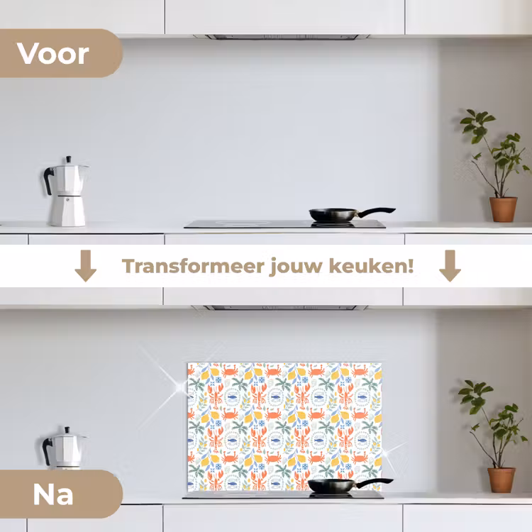 Zee - Sfeer - Citroen - Vis keuken achterwand spatscherm klein 900 -voor_na_NL