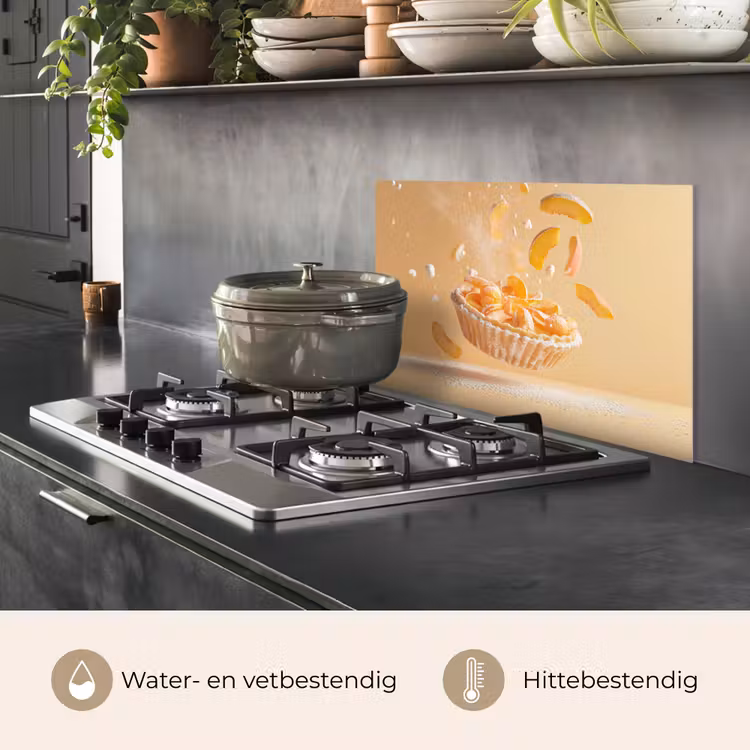 Peach - Eten - Taart - Oranje keuken achterwand spatscherm klein -usp_NL