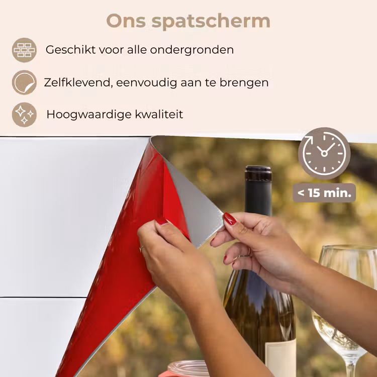 Picknick - Wijn - Kaasplankje keuken achterwand spatscherm klein -spatscherm_NL
