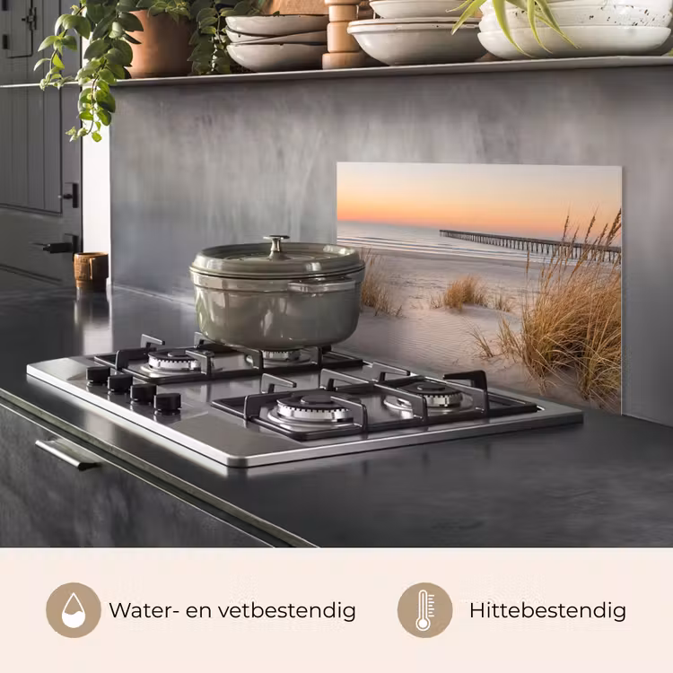 Pier - Zonsondergang - Strand keuken achterwand spatscherm klein -usp_NL