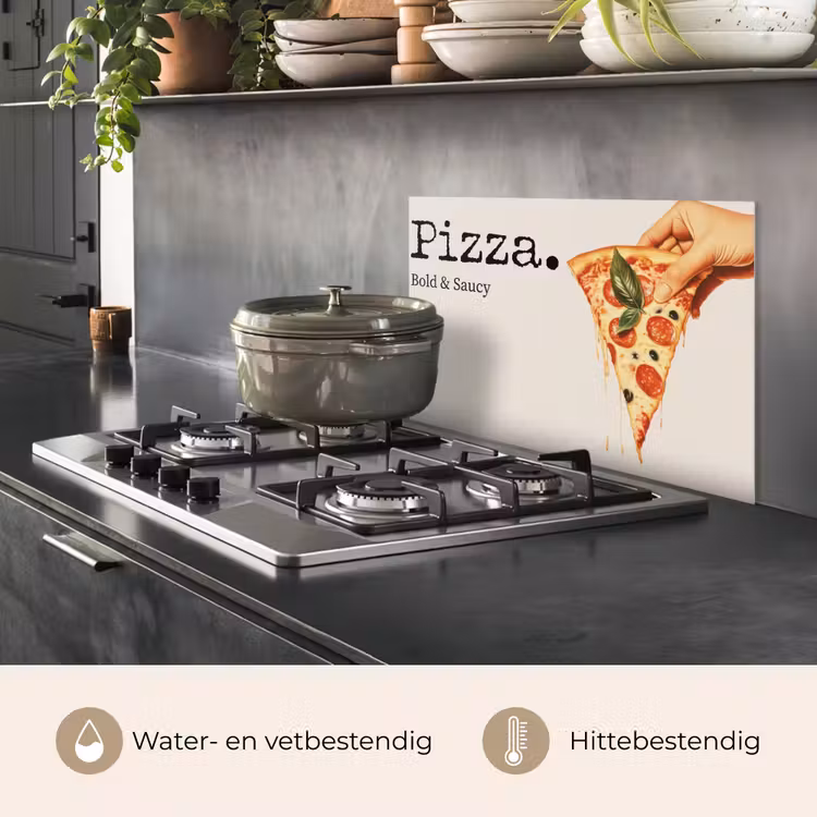 Pizza - Kaas - Pepperoni keuken achterwand spatscherm klein -usp_NL