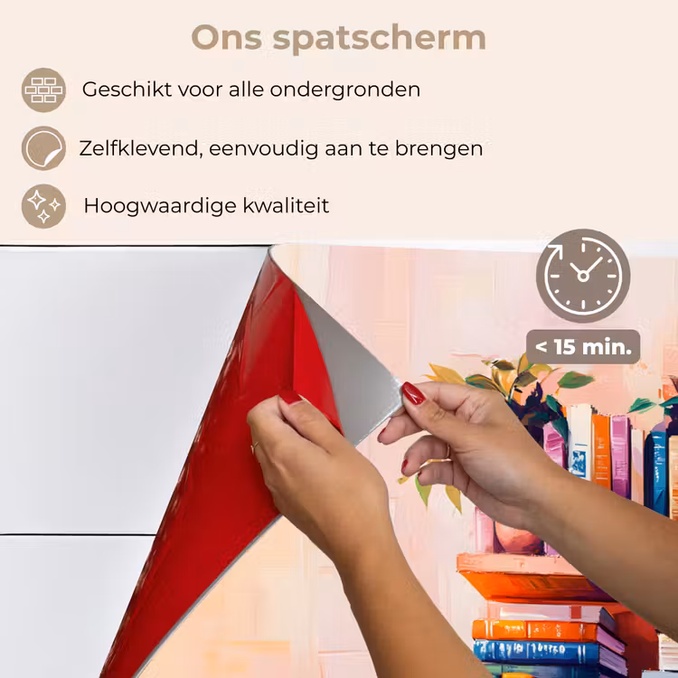 Planken - Boeken - Bladeren keuken achterwand spatscherm klein -spatscherm_NL