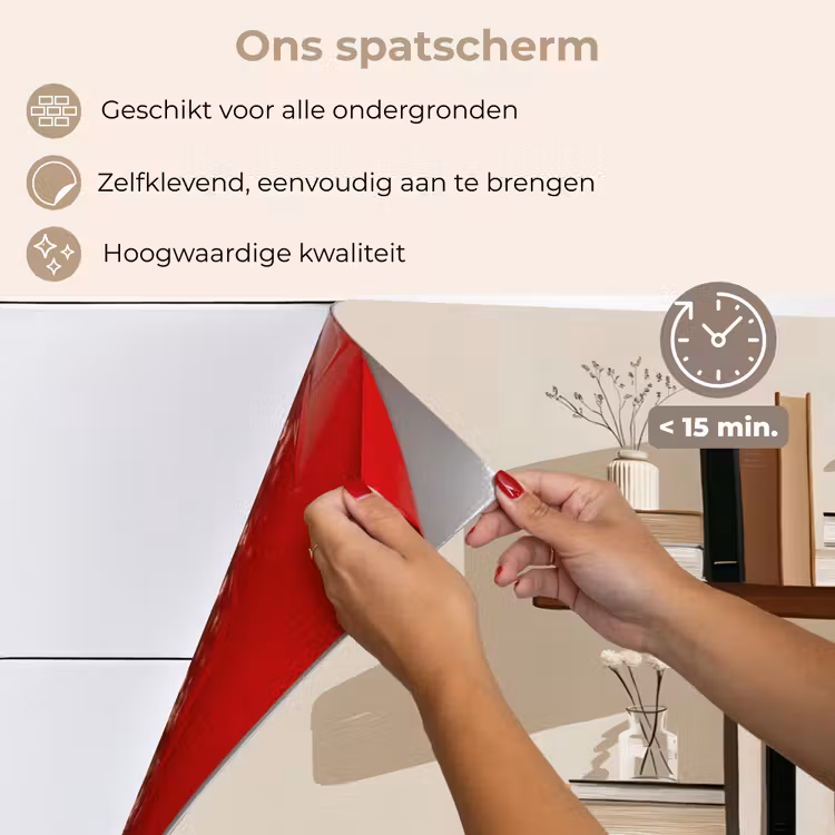 Plankjes - Boeken - Vaasjes - Planten keuken achterwand spatscherm klein -spatscherm_NL