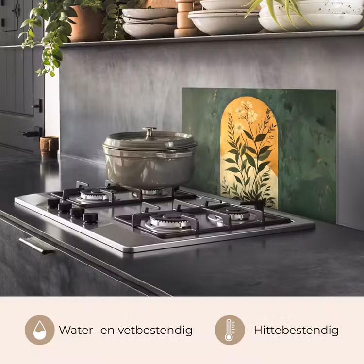 Plant - Bloemen - Wit keuken achterwand spatscherm klein -usp_NL
