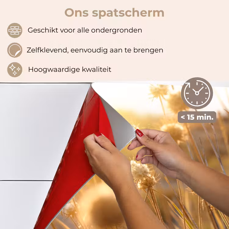 Planten - Natuur - Bloemen - Zon - Horizon keuken achterwand spatscherm klein -spatscherm_NL