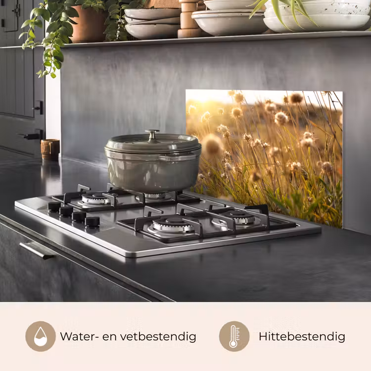 Planten - Natuur - Bloemen - Zon - Horizon keuken achterwand spatscherm klein -usp_NL