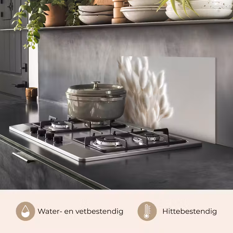 Pluimen - Beige - Minimalistisch keuken achterwand spatscherm klein -usp_NL