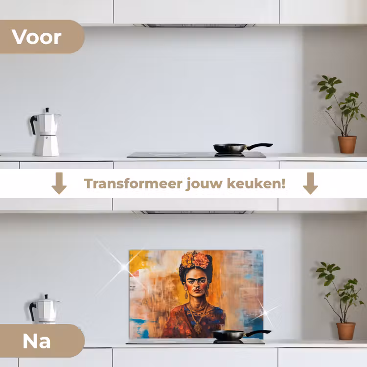 Portret - Sieraden - Schilderachtig keuken achterwand spatscherm klein -voor_na_NL