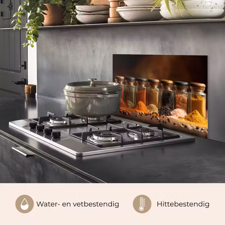 Potjes - Kruiden - Specerijen - Korrels keuken achterwand spatscherm klein -usp_NL