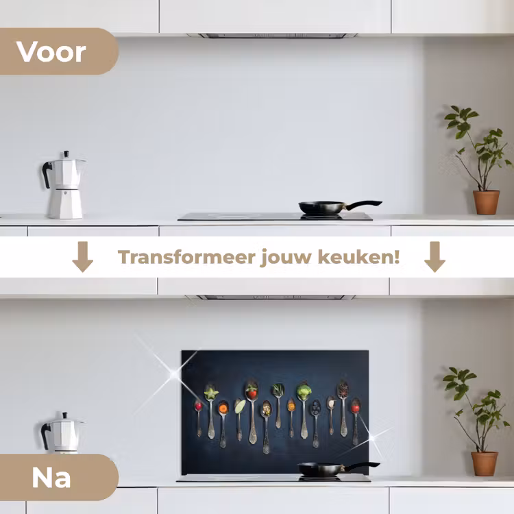 Proeverij in Lepels keuken achterwand spatscherm klein -voor_na_NL