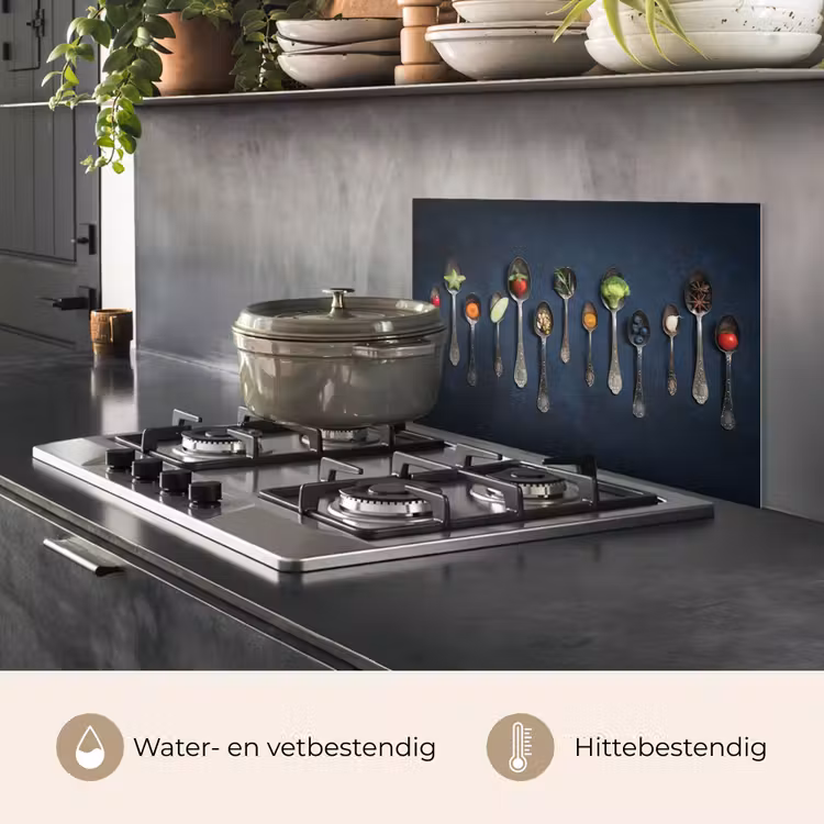 Proeverij in Lepels keuken achterwand spatscherm klein -usp_NL