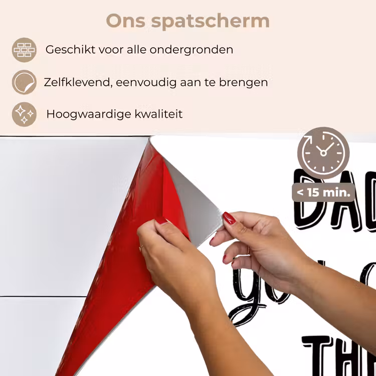 Quotes - Dad you are the best - Spreuken - Papa keuken achterwand spatscherm klein -spatscherm_NL