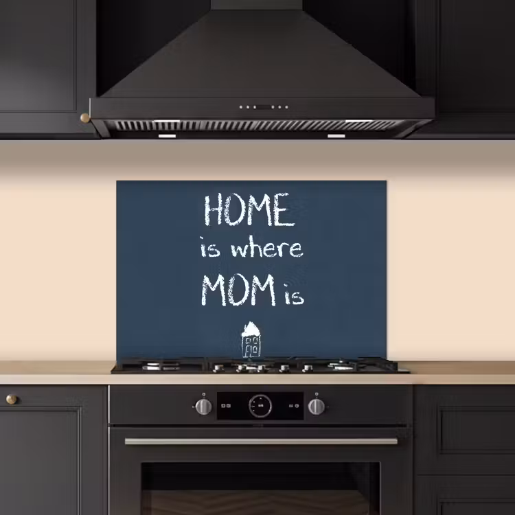 Quotes - Home is where mom is - Spreuken - Moeder keuken achterwand spatscherm klein -sfeer1