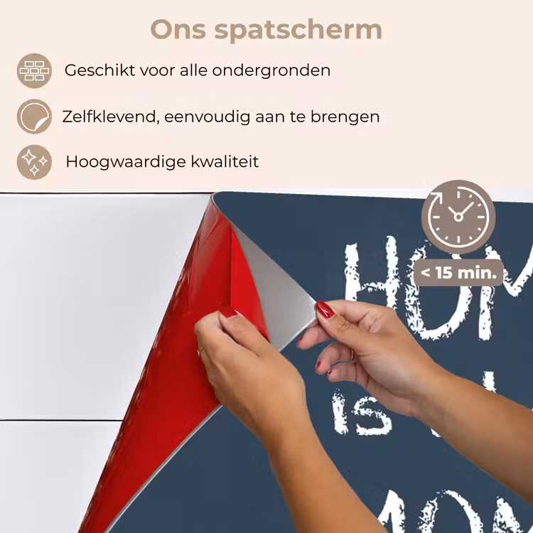 Quotes - Home is where mom is - Spreuken - Moeder keuken achterwand spatscherm klein -spatscherm_NL