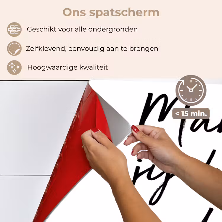 Quotes - Mama jij bent de liefste - Moeder - Spreuken keuken achterwand spatscherm klein -spatscherm_NL