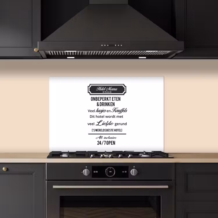 Quotes - Mama - Spreuken - Hotel mama keuken achterwand spatscherm klein -sfeer1