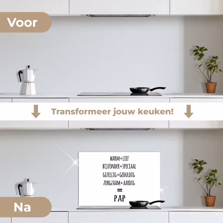 Quotes - Pap definitie - Spreuken - Vader keuken achterwand spatscherm klein -voor_na_NL
