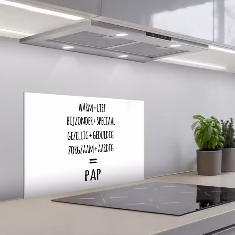 Quotes - Pap definitie - Spreuken - Vader keuken achterwand spatscherm klein -3d_schuin