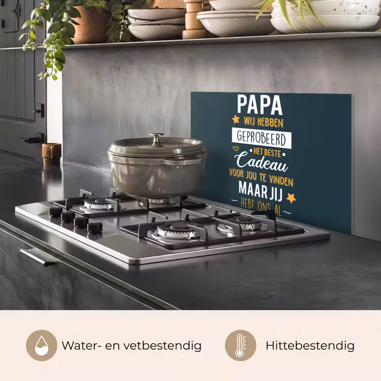 Quotes - Papa - Spreuken - Papa jij hebt ons al keuken achterwand spatscherm klein -usp_NL